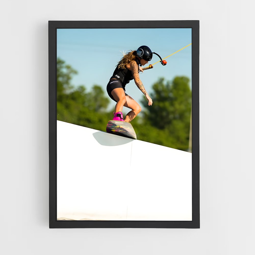 Poster Wake & Ride – affiche Wakeboarding (vue 2)